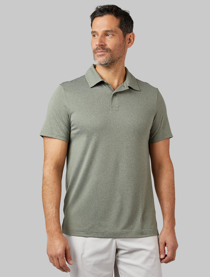 Y801A-4 32DEGREES MEN POLO - OREGANO HEATHER