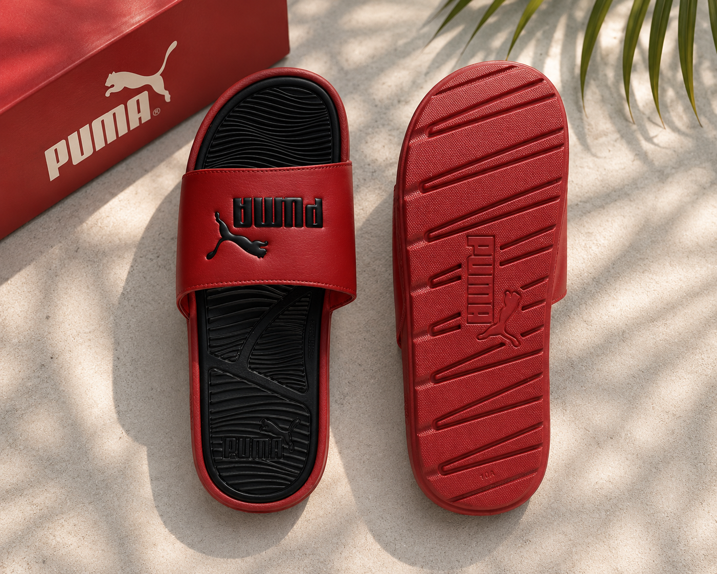 Y205C PUMA SLIDE - BURGUNDY/ BLACK