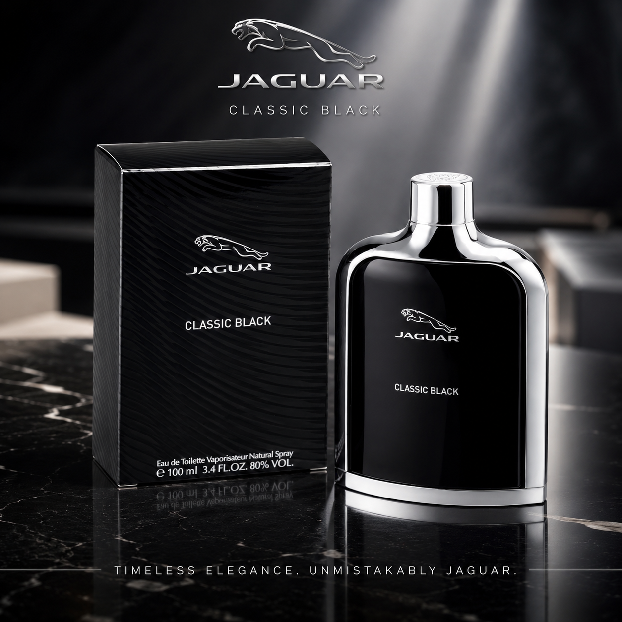 F07P JAGUAR CLASSIC BLACK COLOGNE 3.4OZ