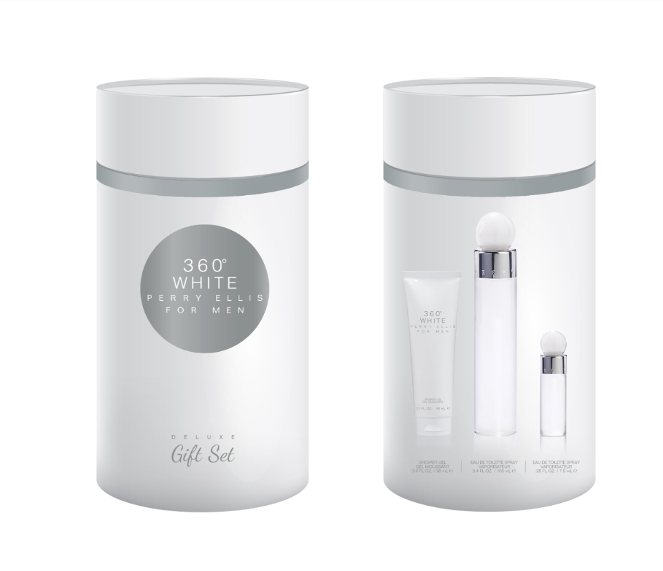 F04T PERRY ELLIS 360 WHITE MEN 3PCS GIFT SET