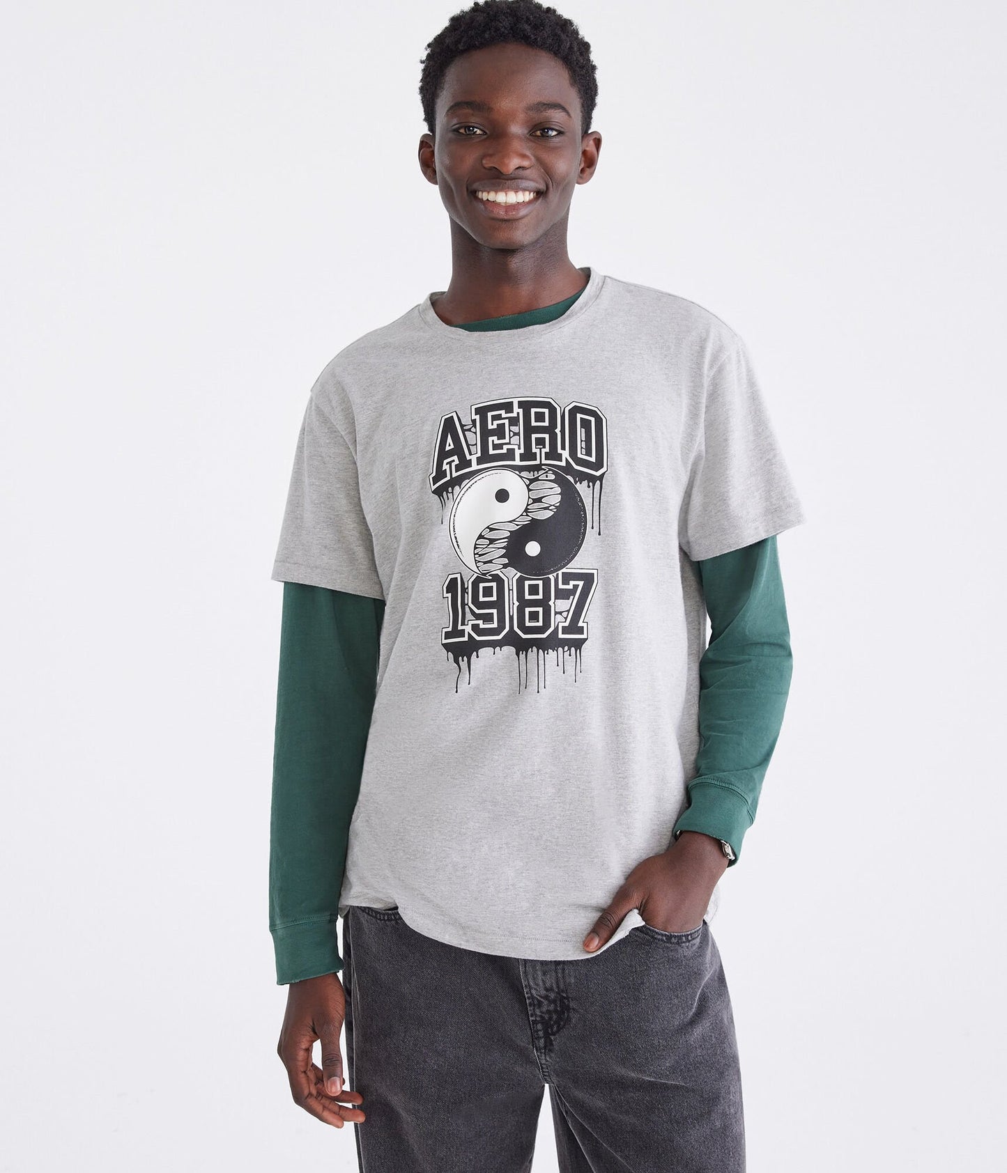 AEROPOSTALE MEN TEE - Y1391D - SMALL