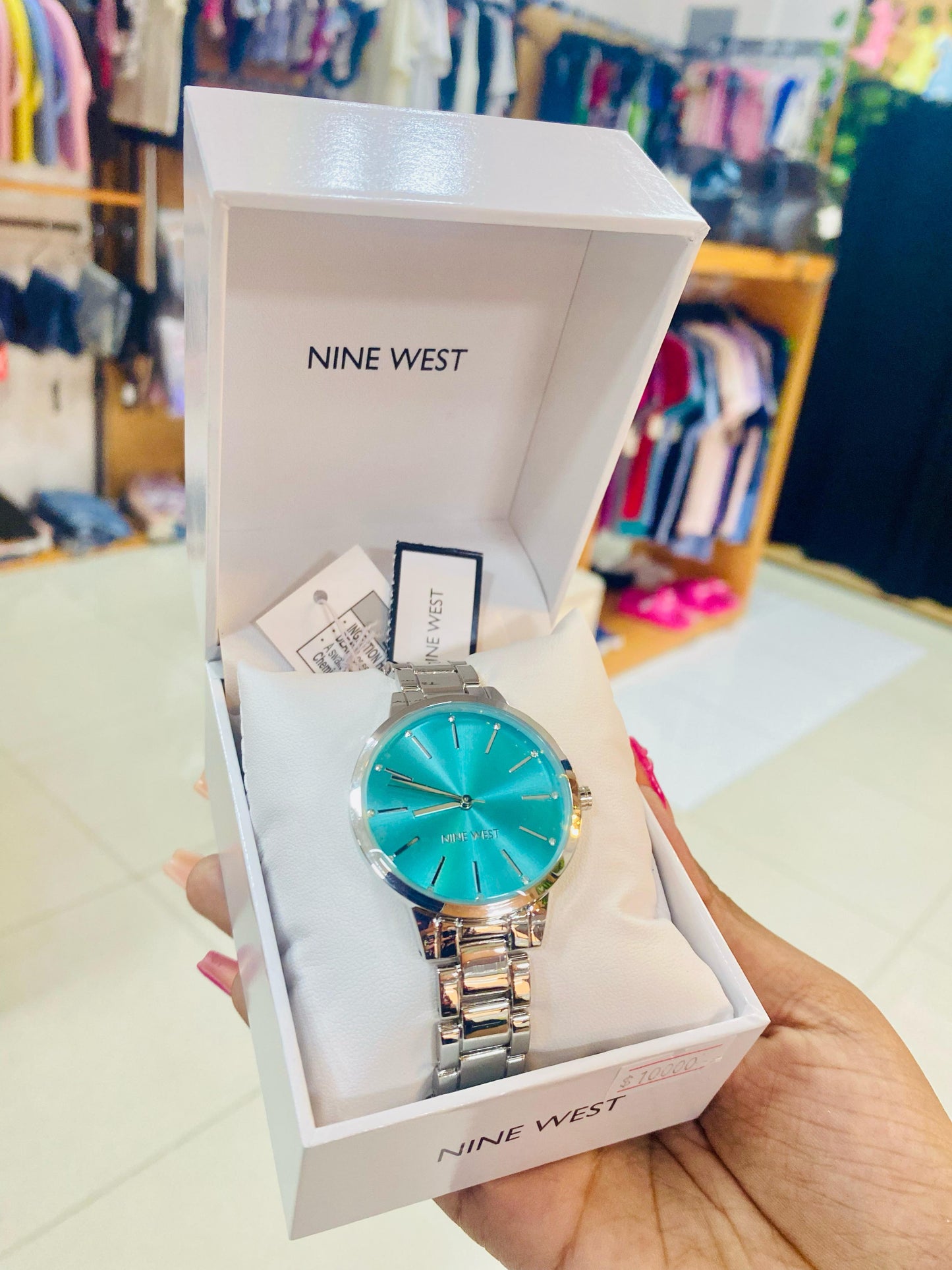 AA02C NINE WEST WATCH - SILVER BAND - 15 DAYS WARRANTY