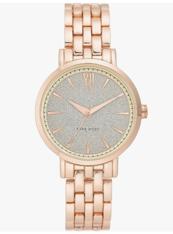 AA12B NINE WEST WATCH - GLITTER/ROSE GOLD - 15 DAYS WARRANTY