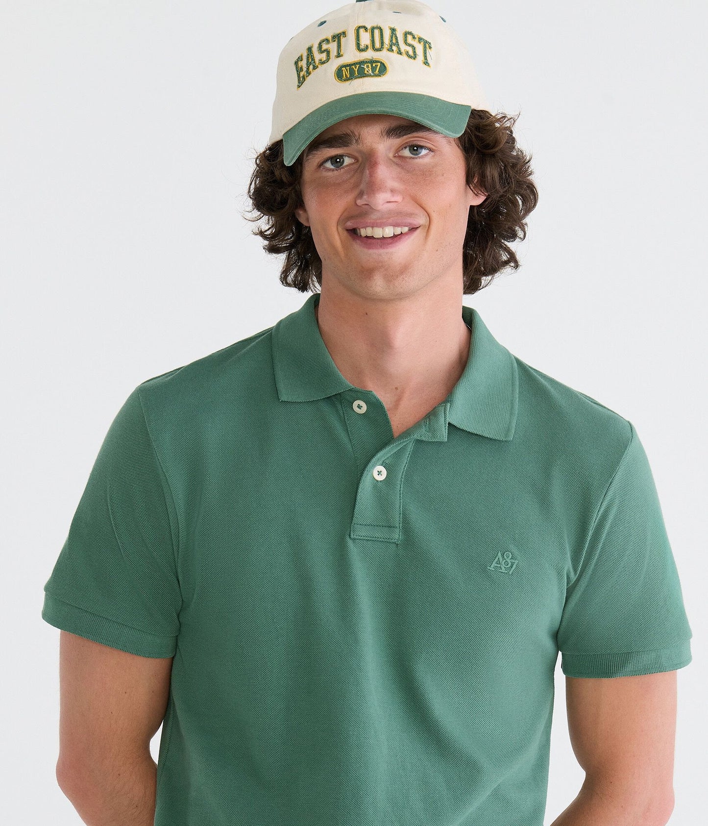 Y201G AEROPOSTALE POLO - OLIVE GREEN