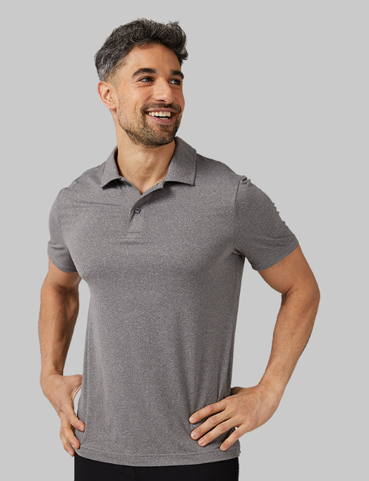 Y801A 32DEGREES MEN POLO - GREY HEATHER