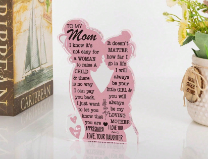 MOTHER DAUGHTER ACRYLIC PLAQUE