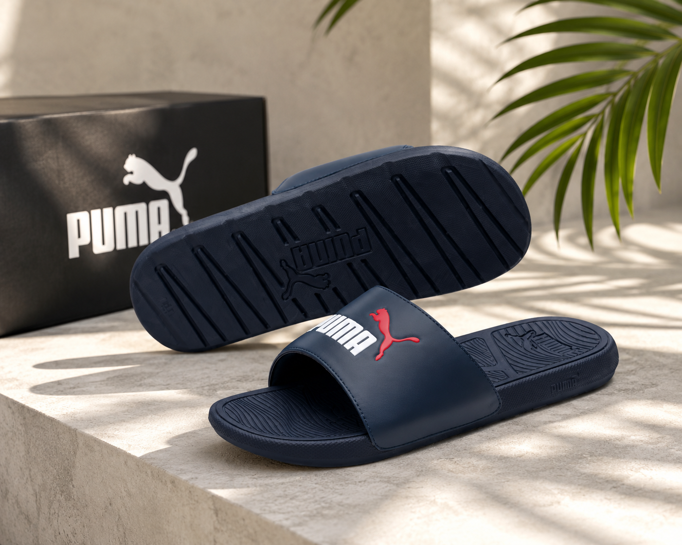 Y205A PUMA SLIDE - NAVY BLUE