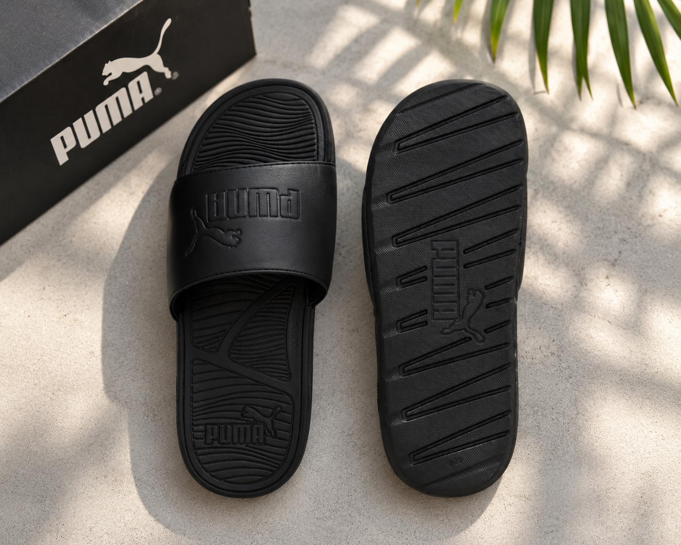 Y205B PUMA SLIDE - BLACK