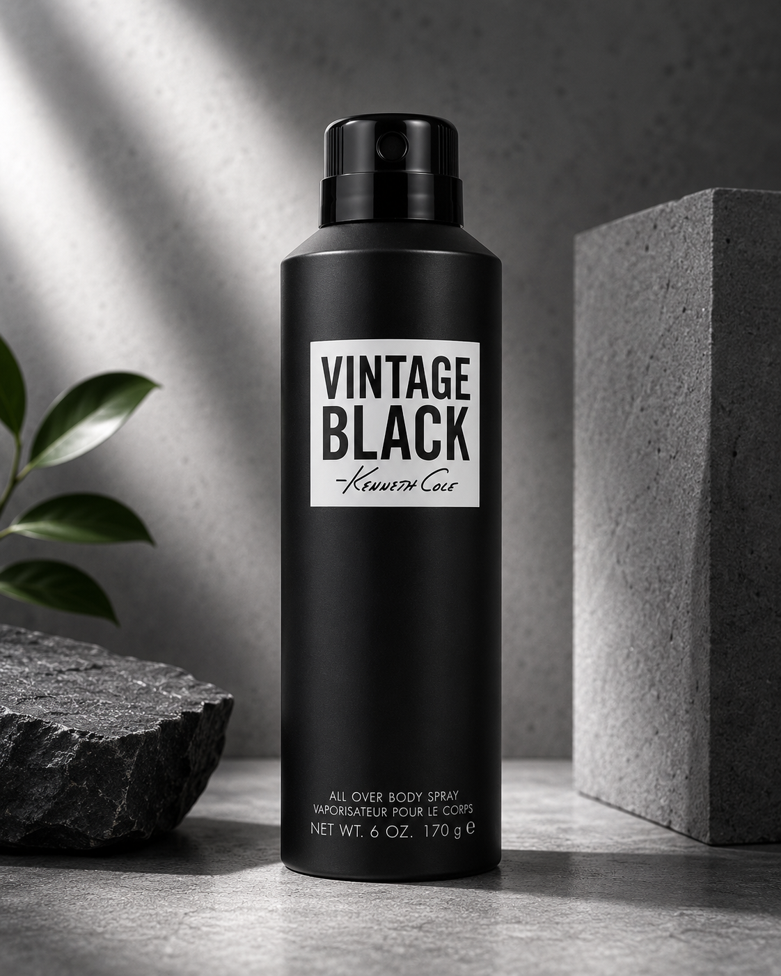 F06J - KENNETH COLE VINTAGE BLACK MEN'S BODY SPRAY 60Z