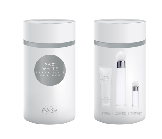 F04T PERRY ELLIS 360 WHITE MEN 3PCS GIFT SET