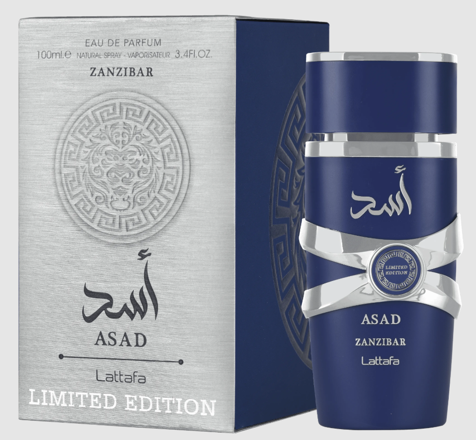 F05E LATAFFA ASAD ZANZIBAR LIMITED EDITION COLOGNE 3.4oz
