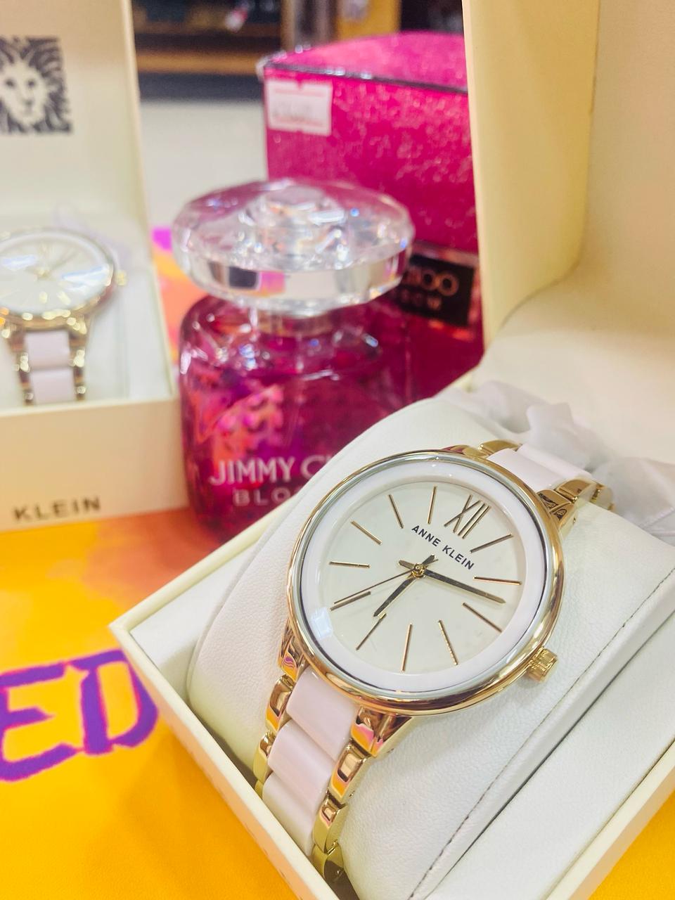 ANNE KLEIN WATCH H10 WHITE/GOLD