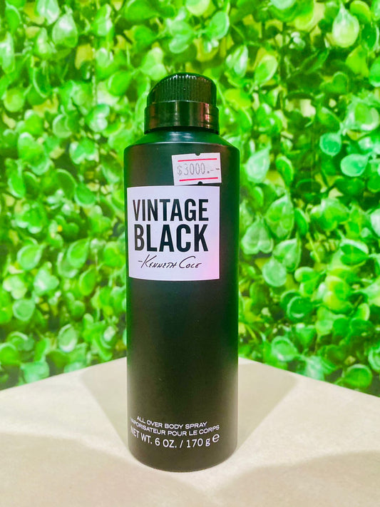 KENNETH COLE VINTAGE BLACK BODY SPRAY FOR MEN 6oz