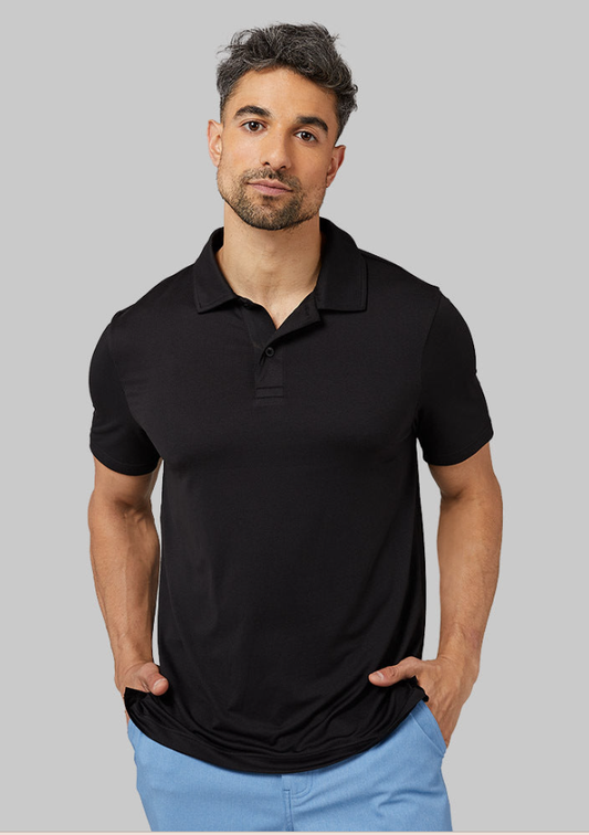 Y801A-2 32DEGREES MEN POLO - BLACK