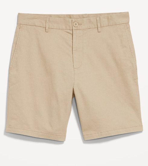 OLD NAVY BEIGE 8 INCH CHINO SHORTS 32 WAIST