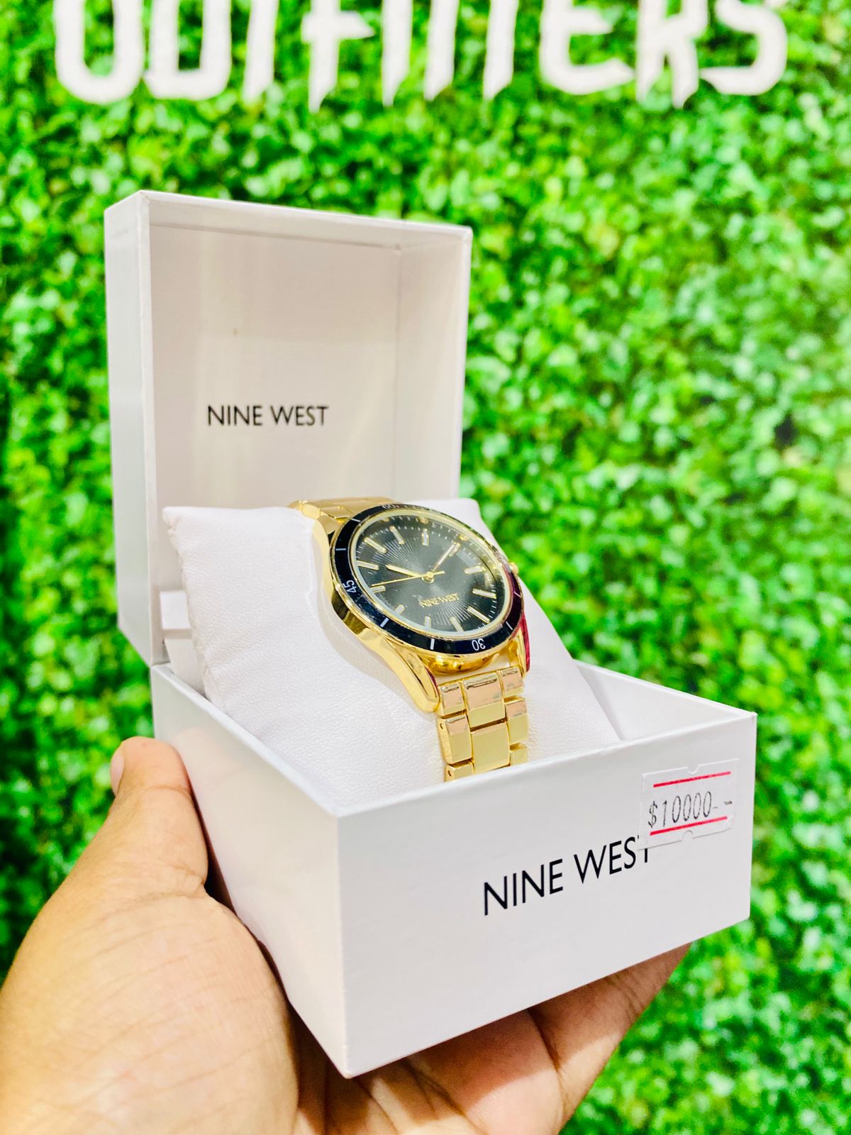 NINE WEST WOMEN WATCH - GOLD AND BLACK