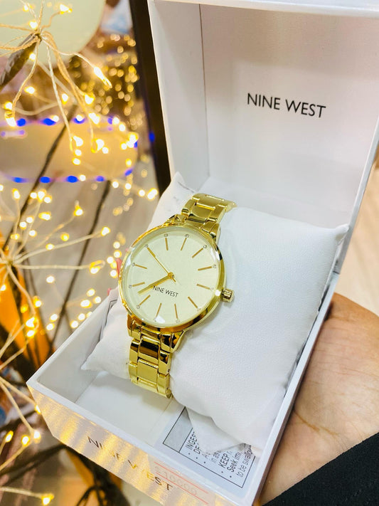 AA02A NINE WEST WATCH - PURE GOLD - 15 DAYS WARRANTY