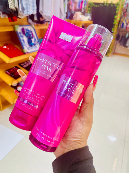 Bath and Body Works 2pcs Set - Perfect In Pink 8oz